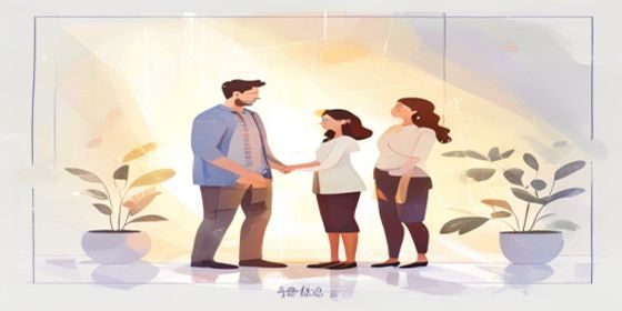 婚姻关系示意图：丈夫妻子与妻子朋友三人的微妙三角关系，柔和光线下的室内场景，传递情感边界感